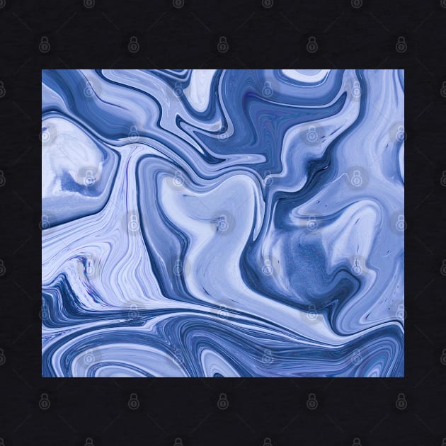 Blue and White Abstract Painting by Vinit53